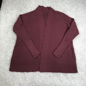 Lululemon Open Front Cardigan Sweater Burgundy Wine Red Womens XS/S